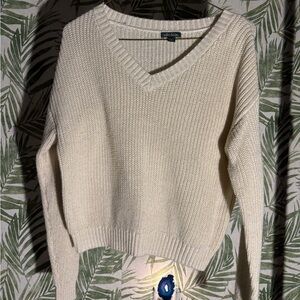 Wild Fable V-Neck Sweater in Cream